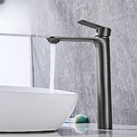 Robinet de lavabo moderne en laiton à poignée unique, installation rapide, monotrou, durable, mélangeur eau chaude et froide, prix de gros