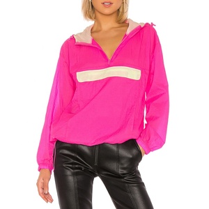 100% Polyester Autumn Spring Season 1/4 Zipper <strong>Jacket</strong> <strong>Women</strong> Cool Fashion <strong>Pullover</strong> <strong>Jacket</strong> Windbreaker - Product Image 5