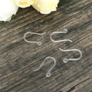 Simple <b>Plastic</b> U Shape Ear <b>Hooks</b> For Drop Earrings Multiple Colors Unisex Hypoallergenic Burrs Free - Product Image 5