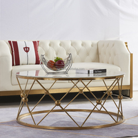 Table basse ronde mobile avec plateau en marbre, design moderne, pour la maison, l'hôtel, le salon, table d'appoint en métal, table à thé, meubles