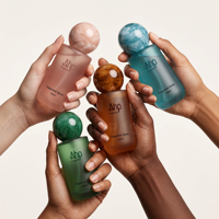 Flacon pulvérisateur de parfum personnalisé avec bouchon sphérique, 100 ml, rechargeable, pour hydratation cutanée et maquillage