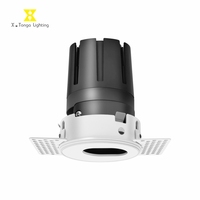 Trimless Grand Cercle Encastré Plafonnier En Aluminium Intérieur COB LED Réglable Projecteurs 5W 15 24 38 Degrés