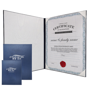Modernqiu Custom carta certificato di cuoio PU e carta di copertura del Diploma cartella con Debossed e foglio di timbratura - Product Image 1