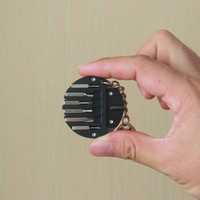 Couteau miniature à monnaie de 6,4x4,2 cm monté sur porte-clés, en acier inoxydable, multifonctionnel pour l'exploration en plein air, gadget portable