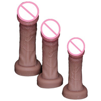 Consolador realista de silicona de cabeza grande personalizado al por mayor con ventosa consolador grande productos sexuales de masturbación para mujeres