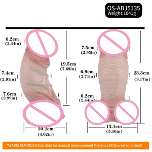 ORALSX Dildo de Silicona Flexible de Gran Calibre, Color Piel, Enorme Dildo, Tapón Anal, Pene Artificial Realista para Mujeres, Juguetes Sexuales - Product Image 2