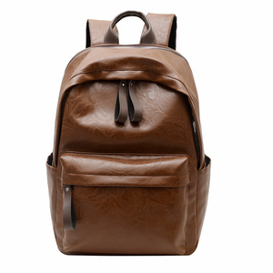 Soft Leather <b>Backpack</b> Dark <b>Brown</b> 16 Inch Laptop Compartment Casual Travel College Student Unisex <b>Backpack</b> - Product Image 5