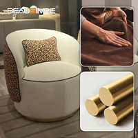 Fauteuil italien Annabelle Chaise pivotante moderne en peau de mouton touffetée Chaise longue pour salon et chambre à coucher Canapé simple de luxe