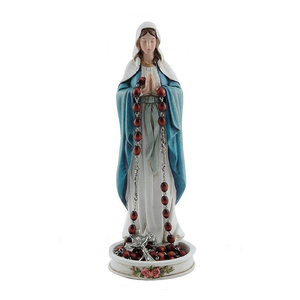 Porte-Chapelet en Résine de 8 Pouces, Statue de la Vierge Marie - Product Image 1