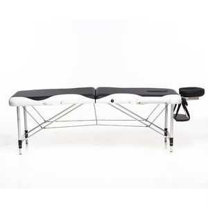 Bestseller Verstellbare 2-teilige Tragbare Aluminium-Klappbare Massageliege mit Kunstleder für SPA-Nutzung 3-teilig Metall - Product Image 1