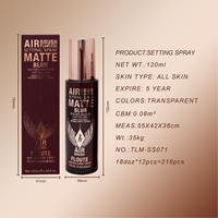 Spray Fijador de Maquillaje Mate de 120ml, Larga Duración, Control de Grasa, Resistente al Agua, 12 Unidades, Reduce el Brillo, para Todo Tipo de Piel, Venta al Por Mayor
