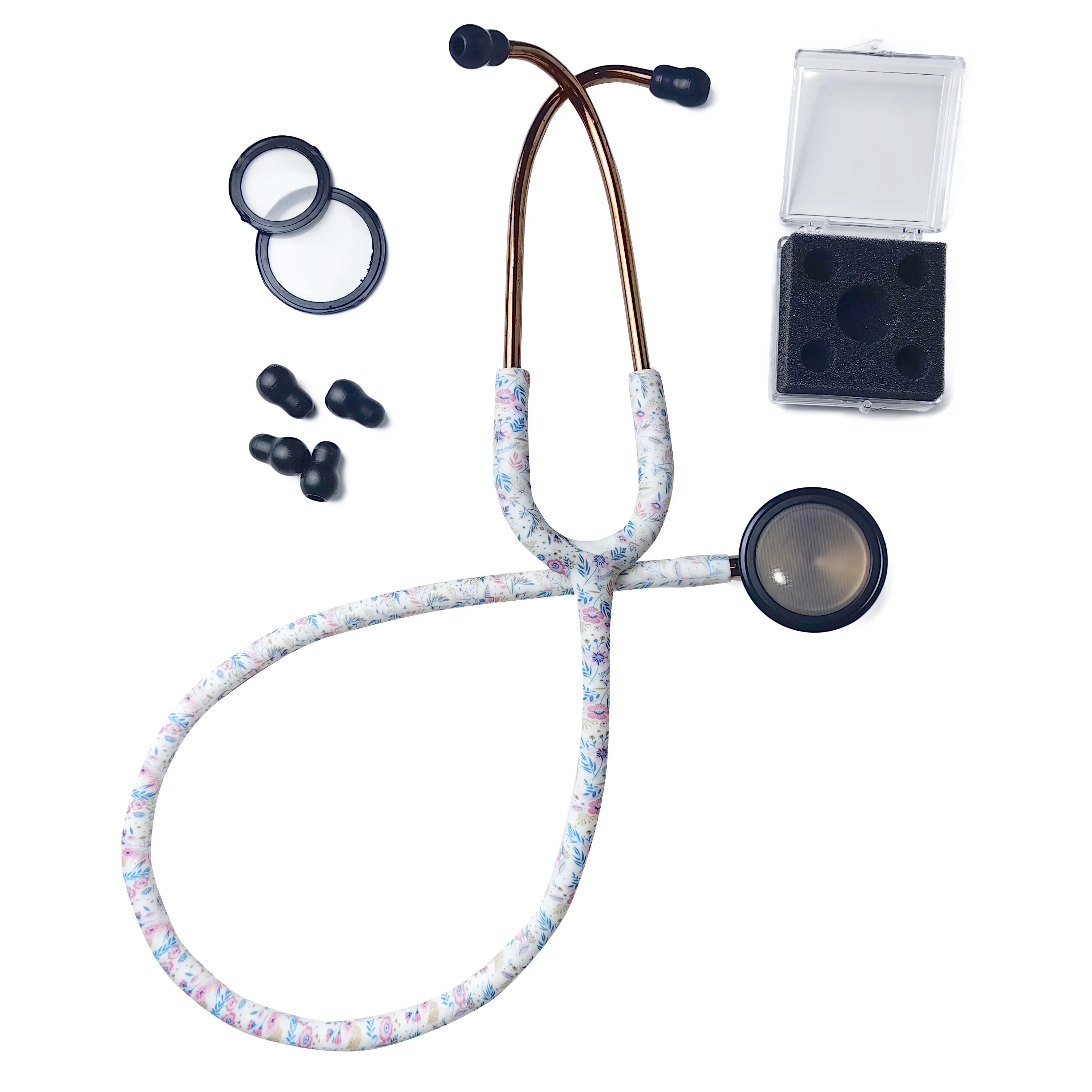 Multifunzione doppio lato diaframma su medico ospedale adulto classico acciaio inossidabile tubo colorato stetoscopio professionale