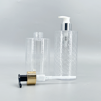 Bouteille de shampooing en plastique PETG 200ml 300ml 350ml 450ml Bouteille Conteneur Bouteille transparente vide avec pompe à lotion pour gel douche