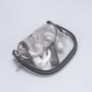 Avión <span class=keywords><strong>de</strong></span> maquillaje vacío para hotel, botella <span class=keywords><strong>de</strong></span> aluminio gris, juego <span class=keywords><strong>de</strong></span> viaje con cubierta <span class=keywords><strong>de</strong></span> cepillo <span class=keywords><strong>de</strong></span> dientes y venda para los ojos - Product Image 3