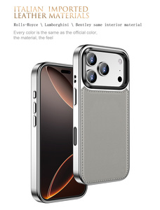 Funda Magnética de Cuero con Marco para Cámara de Diseño Personalizado para iPhone 17 Pro Max, Carcasa Protectora Premium OEM ODM - Product Image 3