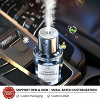Diffuseur d'arômes solides automatique moderne en verre avec capteur de vibration alimenté par USB, capacité de 160 ml pour utilisation en voiture