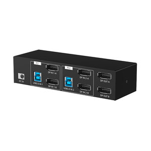 FJ-8K202DB OEM 8K <strong>KVM</strong> <strong>Switch</strong> | <strong>USB</strong> Thunderbolt 3 Compatible DP1.4 Single-Cable 2PC Control &amp; USB3.<strong>2</strong> Hub 8K <strong>2</strong> <strong>Port</strong> DP <strong>KVM</strong> <strong>Switch</strong> - Product Image 3