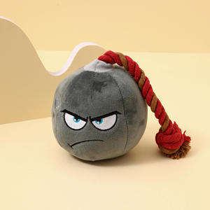 Wholesale Custom Pet <b>Dog</b> Plush Cotton Rope Toys Cartoon Cute Bomb <b>Ball</b> Durable Luxury Interactive Squeaky Chew Toys - Product Image 1