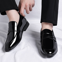 Mocassins rétro à plateforme en cuir véritable haut de gamme pour hommes, à lacets, dessus souple, formels, pour affaires et mariages, antidérapants, intemporels