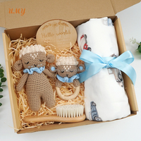 Nouveautés : Coffret Cadeau d'Emmaillotage pour Nouveau-né, Couverture Douillette en Mousseline de Bambou et Coton pour Bébé