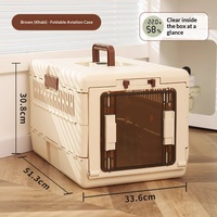 Sac de transport portable pour animaux de compagnie, grande capacité, pliable, pour chat et chien, cage respirante, transporteur aérien, en PP et PU, disponible en petite taille