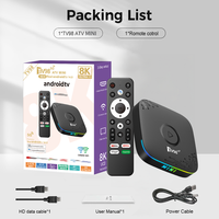 Precio de fábrica TV98 ATV Mini ATV Set-top Box Rockchip RK3518 Banda dual WiFi 2GB + 16GB Android 14 4K HDR Streaming Media TV Box