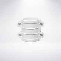 Raccord de réparation fendu en PVC-U 50mm 75mm 110mm 160mm, raccords de drainage, conception à double collier boulonné pour réparation rapide des tuyaux