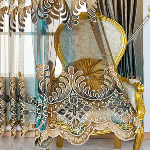 Meisi Mengsha Villa Salon Salle À Manger <span class=keywords><strong>Rideaux</strong></span> <span class=keywords><strong>Moderne</strong></span> Européen Nouveau Brodé Ombrage Tissu <span class=keywords><strong>Rideaux</strong></span> - Product Image 3