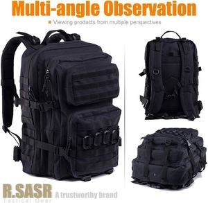 Mochilas Tácticas de 45L de Fábrica, Material Oxford con Cierre, para Hombres y Mujeres, Mochila de Asalto con Sistema MOLLE, para Campismo y Senderismo de 3 Días - Product Image 4