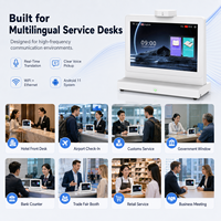 Terminal de Interpretación de Voz Multilingüe OEM, Pantalla IPS de 10.1 Pulgadas, Traductor con IA Android, Más de 80 Idiomas, para Hoteles, Aeropuertos, Gobierno
