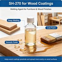 Agent mouillant SH-270 en polysiloxane modifié au polyéther, faible mousse, non stabilisant de mousse, pour revêtements aqueux, encres et systèmes PU
