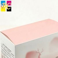 Boîte en papier rose et blanc à dégradé personnalisé avec insert à 10 trous pour le stockage d'ampoules, de flacons et de liquides oraux