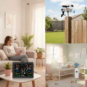 Estación Meteorológica WiFi FT0300 con Sensor Inalámbrico de Temperatura, Humedad, Pluviómetro, Anemómetro, Pronóstico del Tiempo, 8 Canales - Product Image 2