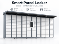 Casier à colis intelligent assemblé en extérieur avec écran, résistant aux intempéries et à la rouille, pour la livraison de colis en libre-service dans les immeubles d'appartements