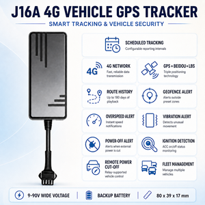Traceur GPS Véhicule YK-J16 4G Adhésif Fixe Détection d'Allumage ACC Large Plage de Tension 90V Compatible APP et <span class=keywords><strong>PC</strong></span> Gratuit <span class=keywords><strong>pour</strong></span> Voiture Camion Flotte - Product Image 2