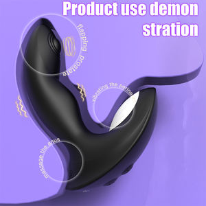 S-Hande Vibrating <span class=keywords><strong>Prostate</strong></span> Massager Rechargeable Silicone Butt Plug Wireless untuk Pria - Product Image 2