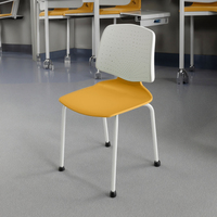 Fauteuil en plastique confortable pour le bureau à domicile Mobilier de salle de classe en acier inoxydable Ensembles scolaires