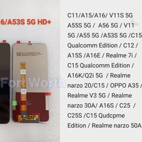 Téléphones mobiles Realme 7i et série Narzo en gros - Modèles C11/A15/A16 - Garantie de 18 mois - Écrans OLED de 6,6 à 6,9 pouces