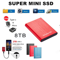 Disque dur externe portable mini en métal haute vitesse de 1 To à 16 To, nouveau SSD externe pour ordinateur portable, style brossé, pour le commerce international transfrontalier