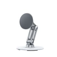 Support de téléphone portable de bureau rotatif en alliage d'aluminium à double aimant pliable flexible portable réglable à 360 degrés Support de tablette magnétique