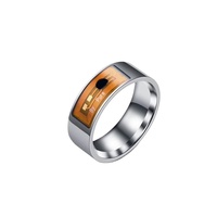 Anneau RFID personnalisé 125Khz Anneau intelligent HF NFC en céramique en acier inoxydable pour un paiement facile Partage des médias sociaux