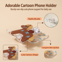 Support de téléphone pliable et compact en forme d'étoile marron personnalisable, support de bureau réglable pour cadeau, vente en gros