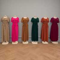 Nouvelle Robe Décontractée d'Été Vintage pour Femme à Manches Courtes avec Poche – Vente en Gros