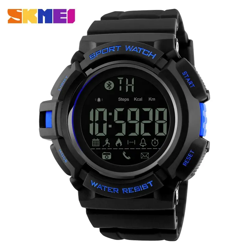 SKMEI 1245 Men Digital Sporty GPS Touch Screen Silicone Sport Running Wristwatch Watch Smart