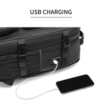 Tas Ransel Laptop Anti Maling Tahan Air Oxford 2-in-1 Totebag Bisnis Perjalanan Kantong Notebook Port Pengisian Daya USB Vintage Musim Dingin
