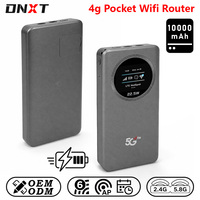 Routeur WiFi Portable DNXT WiFi6 2.4GHz & 5.8G avec Emplacement SIM, Recharge Bidirectionnelle, Idéal pour les Fêtes et Utilisation en Groupe 4G