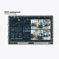 Panel PC Táctil Industrial de 15'' J1900, Pantalla Capacitiva Todo en Uno, IP65 Totalmente Sellado, 2xLAN, 5xCOM, Computadora Sin Ventilador para Kiosco POS