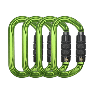 Mosquetón de Aluminio de Alta Calidad de 30KN al Por Mayor con Logo Personalizado Gancho de Metal de Gran Venta para Escalada Hamaca y Minería - Product Image 1