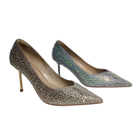 Chaussures de mariée de luxe haut de gamme pour femme, à talons fins respirants, ornées de strass, pour l'été et l'automne