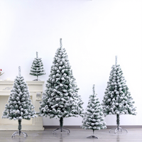 Hochwertiger PVC-Außen-Weihnachtsbaum für Zuhause, Büro und Partydekoration Weißer Beflockter Riesiger Künstlicher Schneebaum